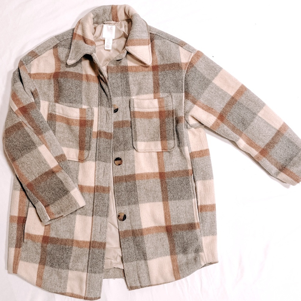 H&M Oversized Flannel Jacket/Shacket NWOT